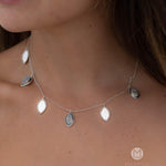 Labradorite or Moonstone Necklace ~ Sterling Silver 925 ~ Gemstone ~Statement ~ Jewelry ~ Minimalist ~ Statement ~ Handmade~ Delicate MN066B