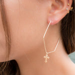Marise Cross Earrings ~ Sterling Silver 925 or Gold Filled - Maresia Jewelry