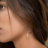 Marise Cross Earrings ~ Sterling Silver 925 or Gold Filled - Maresia Jewelry