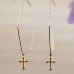 Marise Cross Earrings ~ Sterling Silver 925 or Gold Filled - Maresia Jewelry