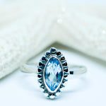 Blue Topaz Ring ~ Sterling Silver 925 ~MR093 - Maresia Jewelry