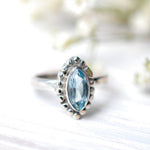 Blue Topaz Ring ~ Sterling Silver 925 ~MR093 - Maresia Jewelry
