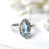 Blue Topaz Ring ~ Sterling Silver 925 ~MR093 - Maresia Jewelry