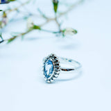 Blue Topaz Ring ~ Sterling Silver 925 ~MR093 - Maresia Jewelry