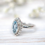 Blue Topaz Ring ~ Sterling Silver 925 ~MR093 - Maresia Jewelry