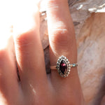 Garnet Ring ~ Sterling Silver 925 ~MR032 - Maresia Jewelry