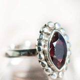 Garnet Ring ~ Sterling Silver 925 ~MR032 - Maresia Jewelry
