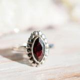 Garnet Ring ~ Sterling Silver 925 ~MR032 - Maresia Jewelry