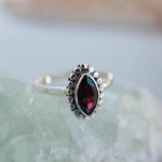 Garnet Ring ~ Sterling Silver 925 ~MR032 - Maresia Jewelry