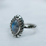 Moonstone Ring ~ Sterling Silver 925 ~MR016 - Maresia Jewelry