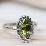Peridot Ring ~ Sterling Silver 925 ~MR013 - Maresia Jewelry