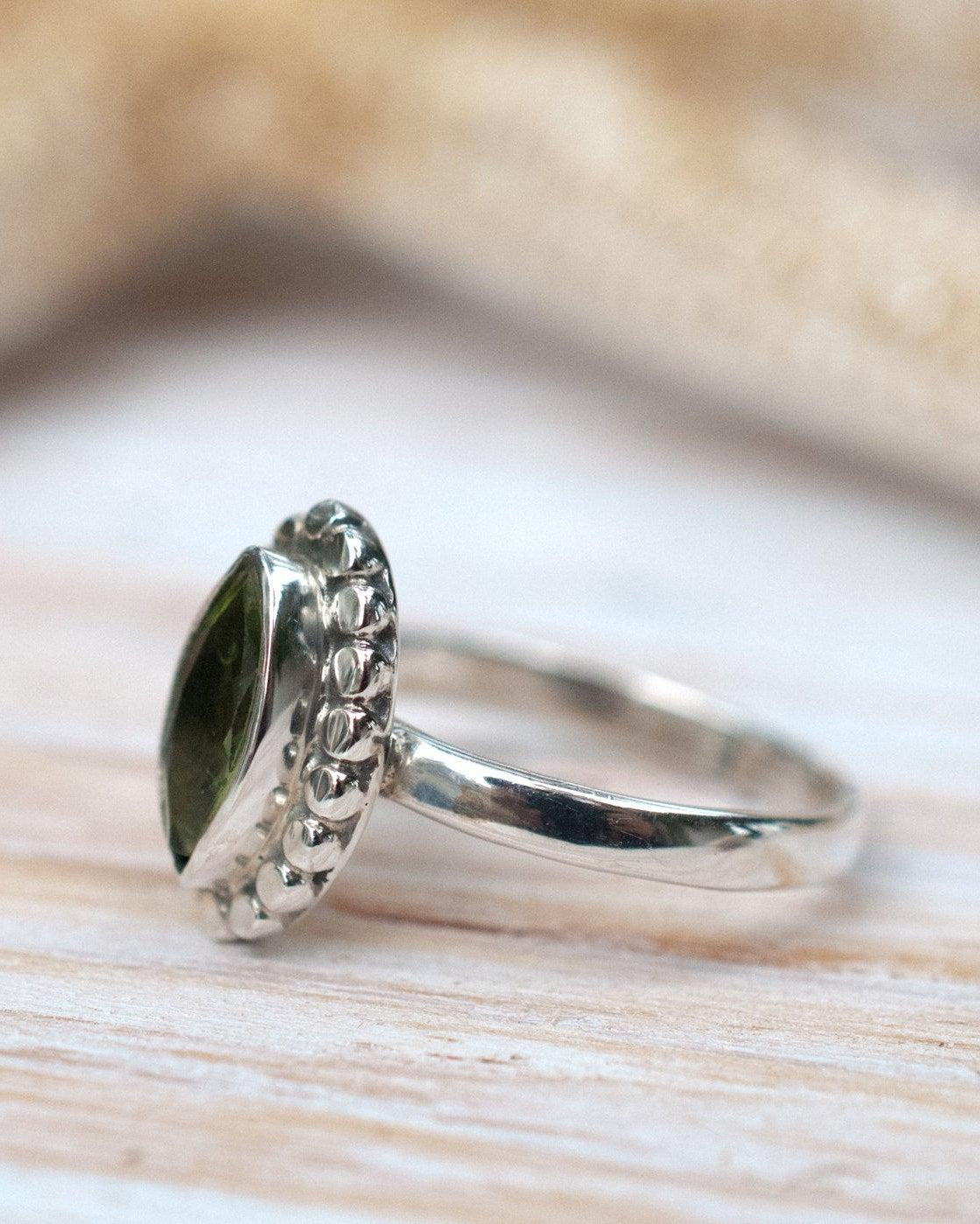 Peridot Ring ~ Sterling Silver 925 ~MR013 - Maresia Jewelry