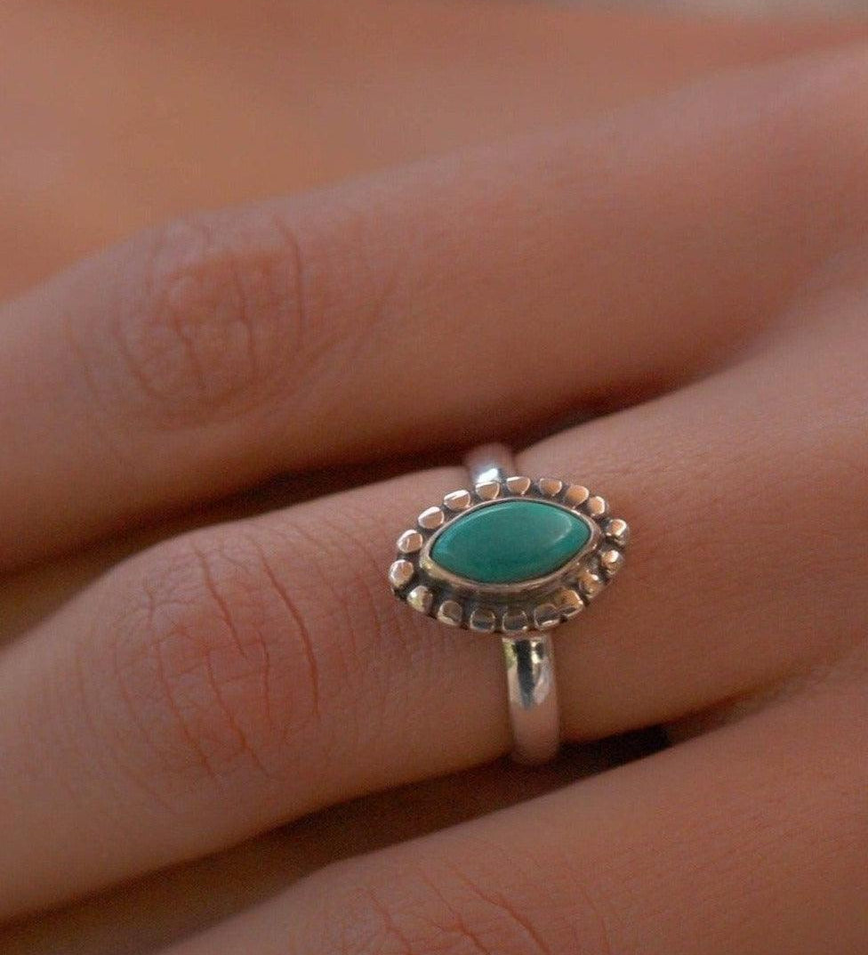 Turquoise Ring ~ Sterling Silver 925 ~MR135 - Maresia Jewelry