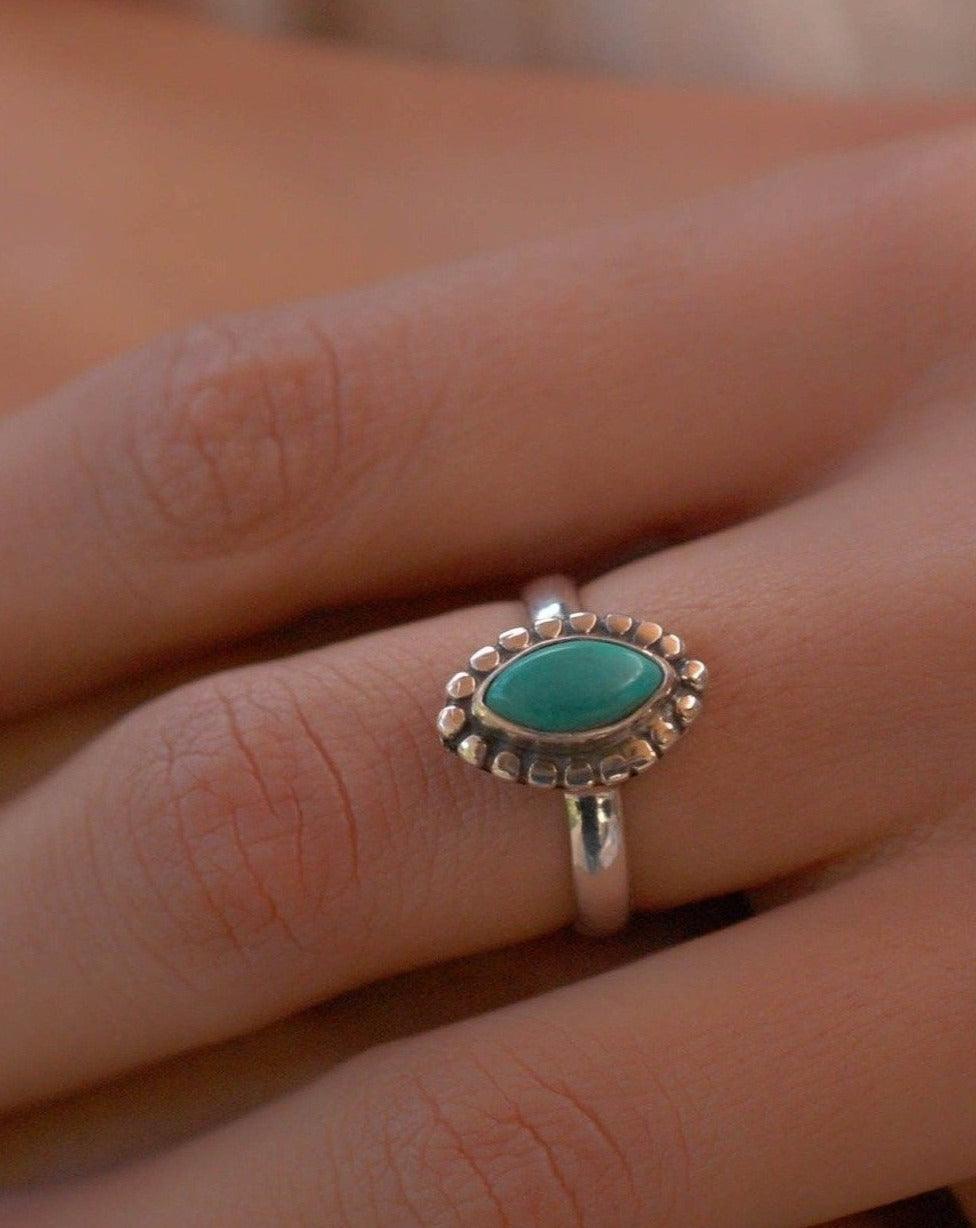 Turquoise Ring ~ Sterling Silver 925 ~MR135 - Maresia Jewelry