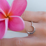 Mavricks Half Moon Ring~ Sterling Silver 925~ SMR019 - Maresia Jewelry