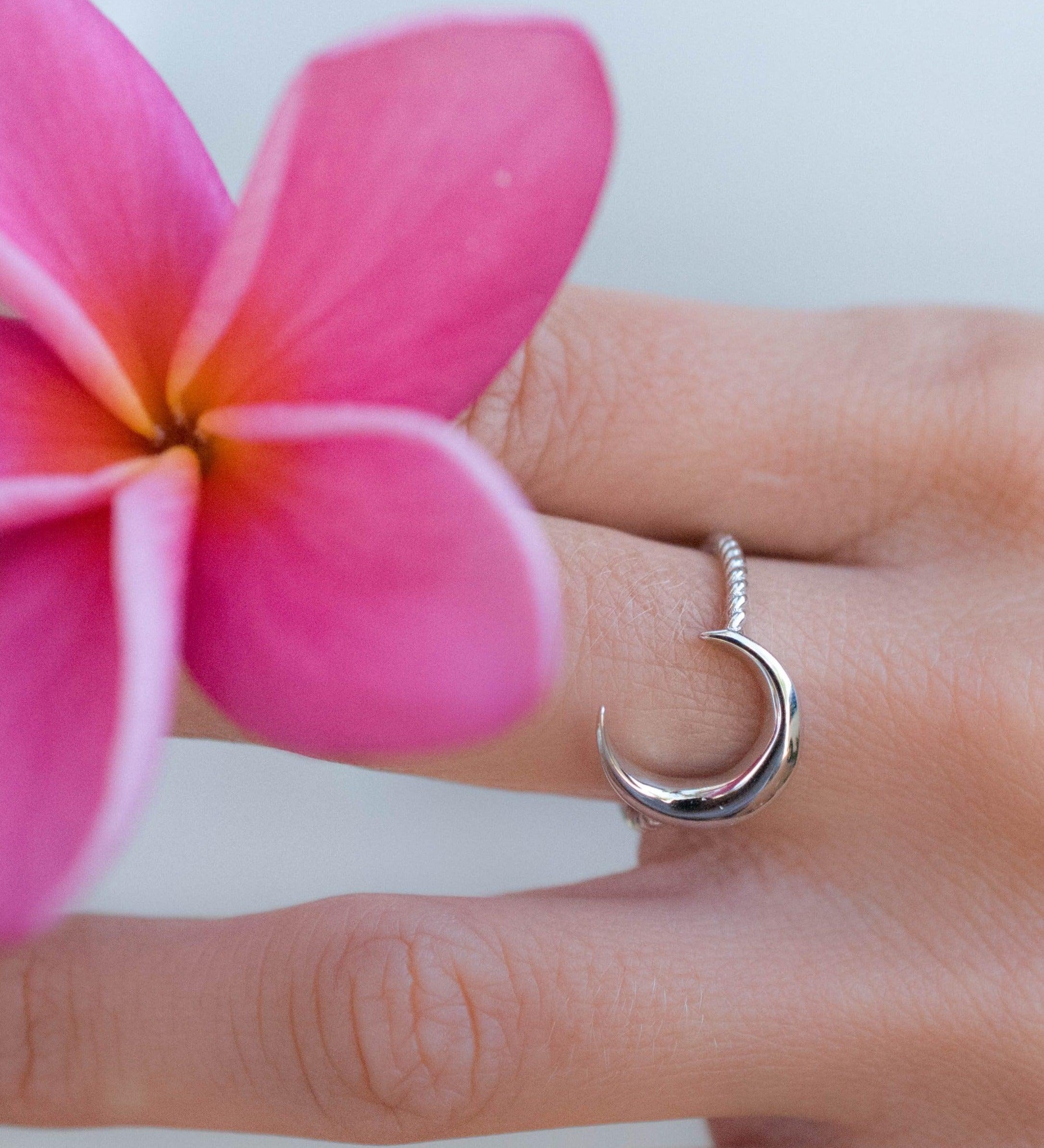 Mavricks Half Moon Ring~ Sterling Silver 925~ SMR019 - Maresia Jewelry