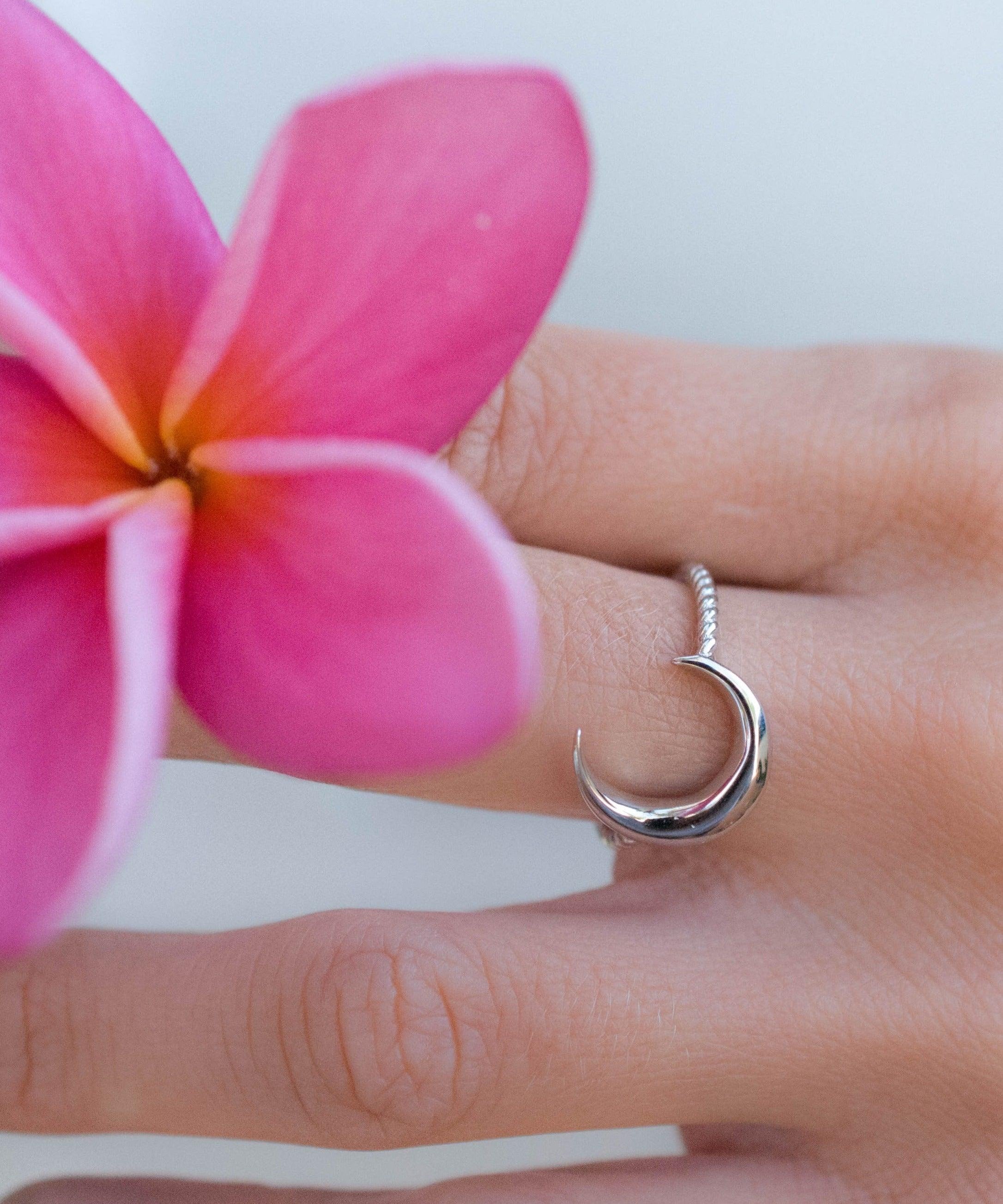 Mavricks Half Moon Ring~ Sterling Silver 925~ SMR019 - Maresia Jewelry