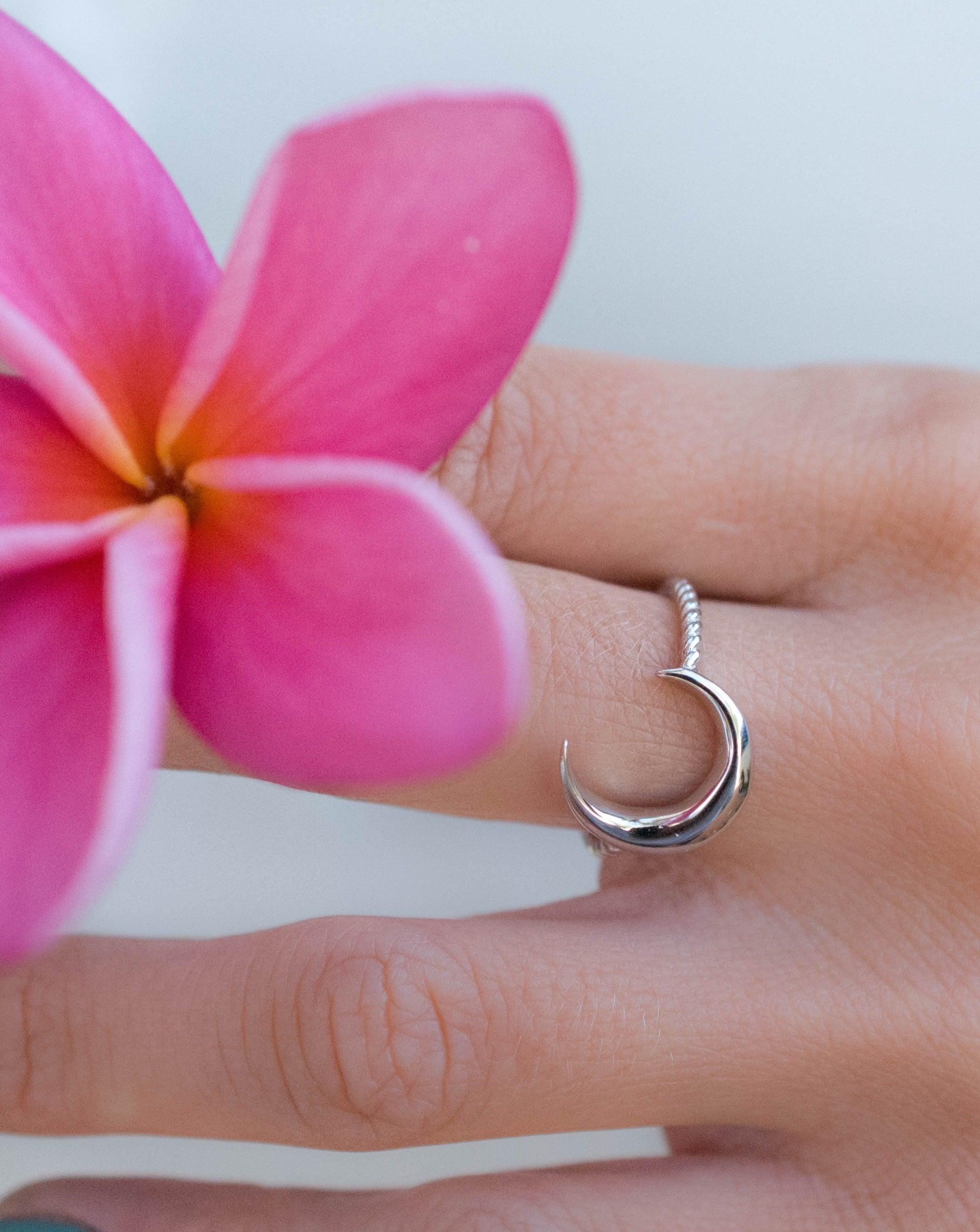 Mavricks Half Moon Ring~ Sterling Silver 925~ SMR019 - Maresia Jewelry