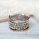 Meditation Ring ~ Sterling Silver 925 & Copper & Bronze ~MS005 - Maresia Jewelry