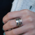 Meditation Ring ~ Sterling Silver 925 & Copper & Bronze ~MS002 - Maresia Jewelry
