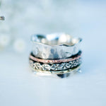 Meditation Ring ~ Sterling Silver 925 & Copper & Bronze ~MS002 - Maresia Jewelry