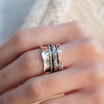 Meditation Ring ~ Sterling Silver 925 & Copper & Bronze ~MS002 - Maresia Jewelry