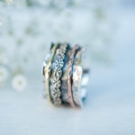 Meditation Ring ~ Sterling Silver 925 & Copper & Bronze ~MS002 - Maresia Jewelry