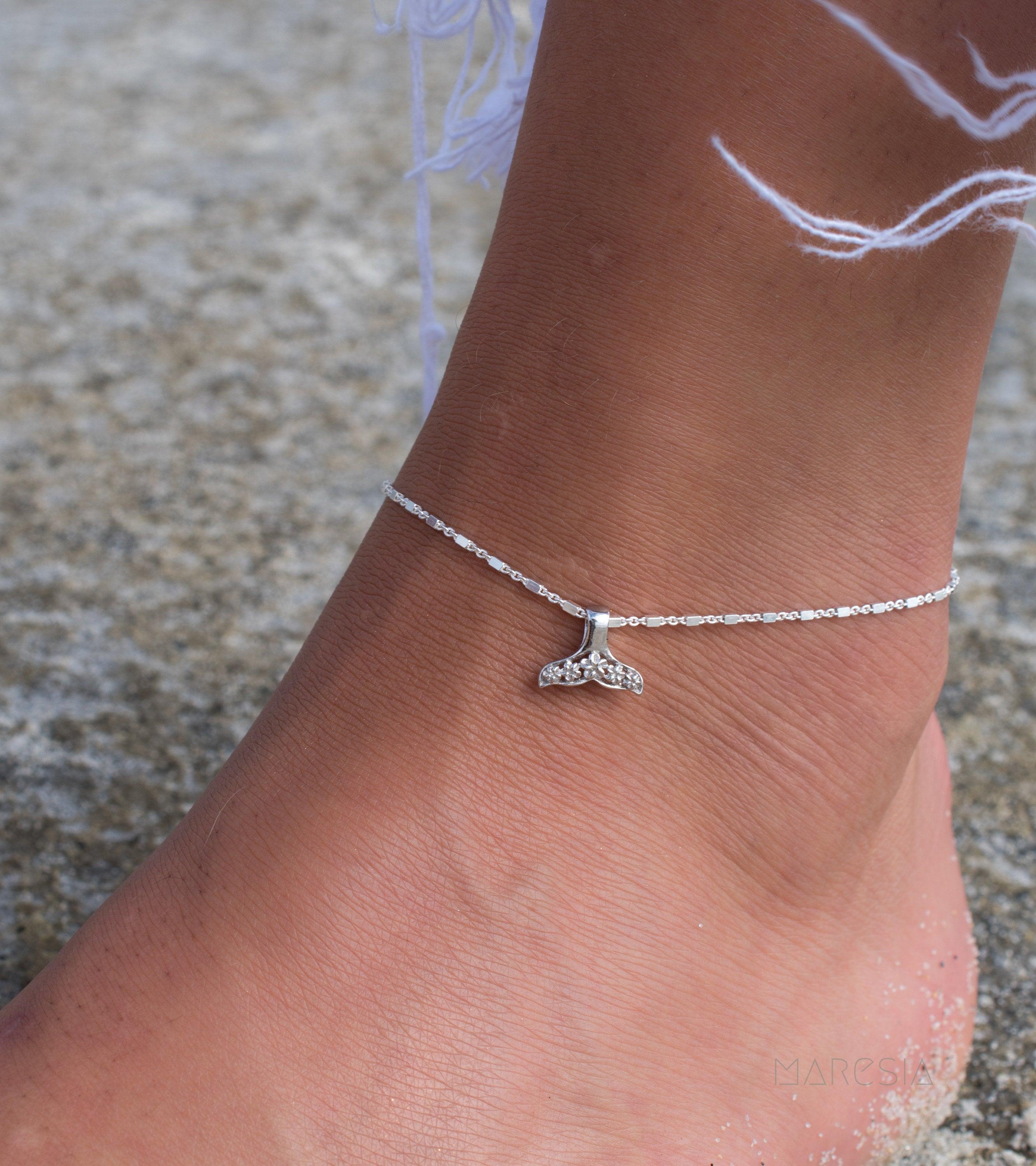 Mermaid Tail Anklet Bracelet ~ Sterling Silver 925 ~ MA002 - Maresia Jewelry
