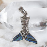 Mermaid Tail Pendant ~ Abalone or Coral ~ Sterling Silver 925 - Maresia Jewelry