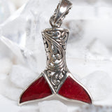 Mermaid Tail Pendant ~ Abalone or Coral ~ Sterling Silver 925 - Maresia Jewelry