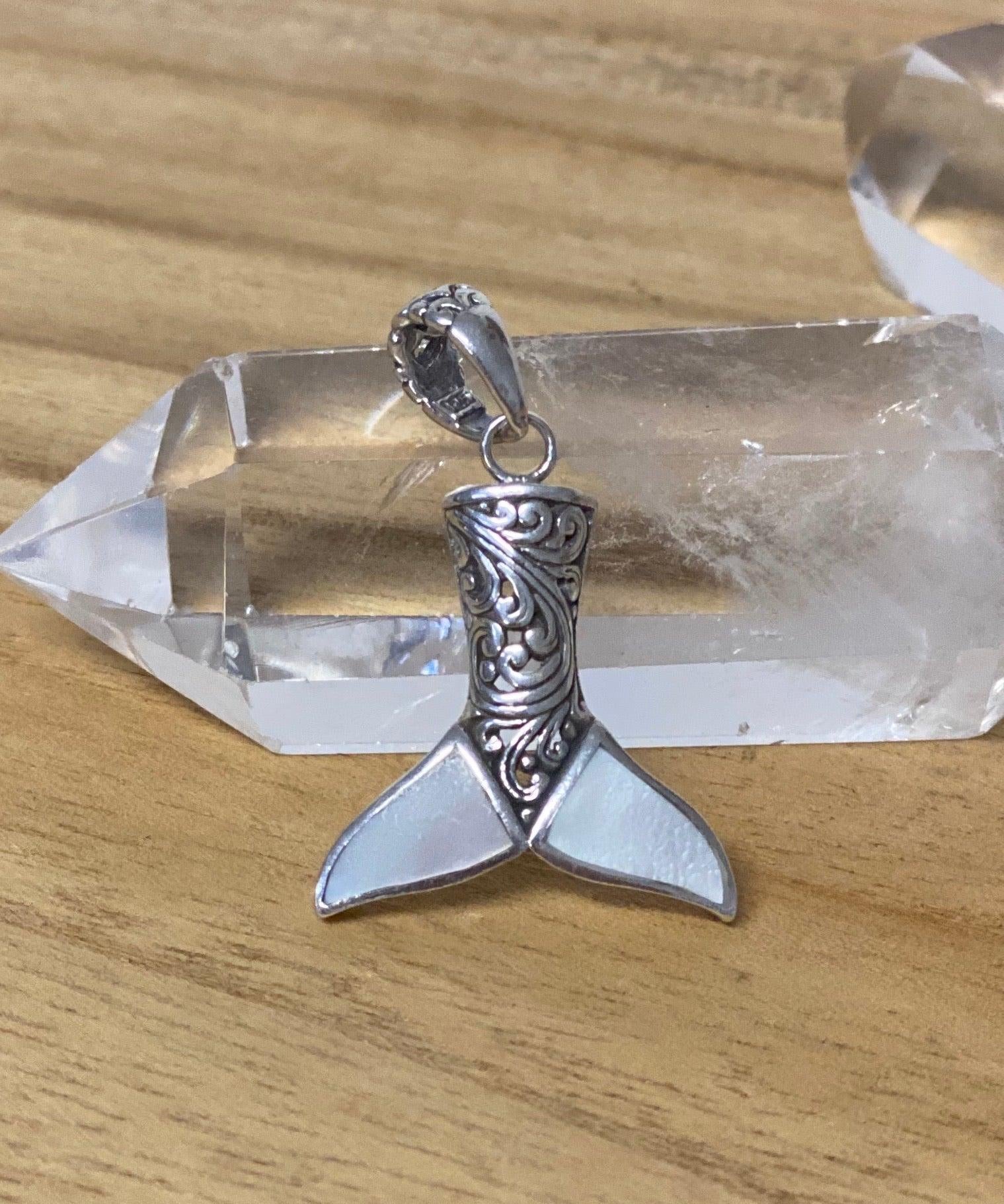 Mermaid Tail Pendant ~ Abalone or Coral ~ Sterling Silver 925 ~SMP006 - Maresia Jewelry