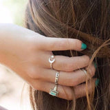 Moon and Star Ring ~Sterling Silver 925 ~ SMR008 - Maresia Jewelry