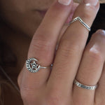 Moon & Star Ring~ Sterling Silver 925~ SMR - Maresia Jewelry
