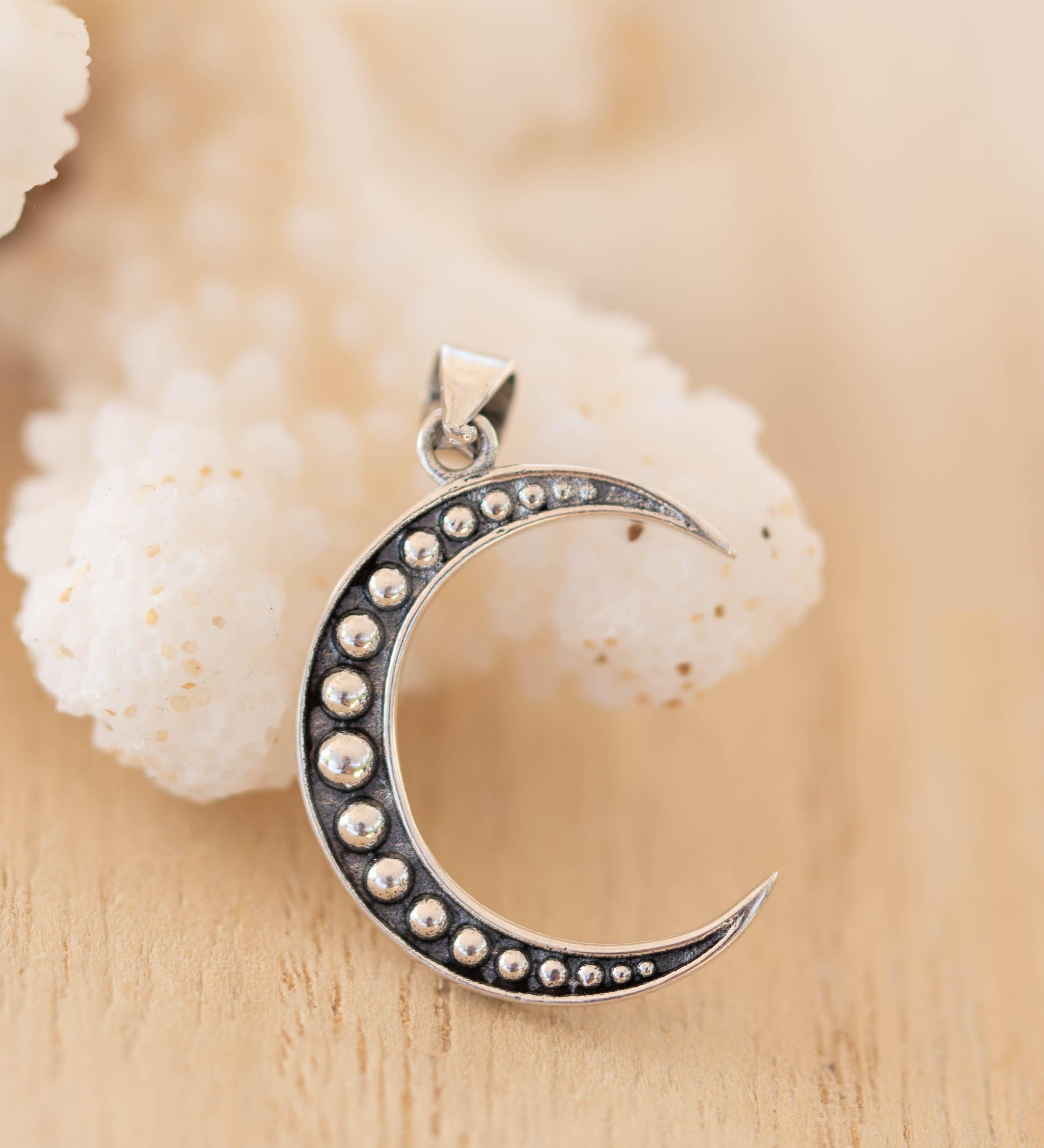 Moon Pendant ~ Sterling Silver ~ SMP023 - Maresia Jewelry