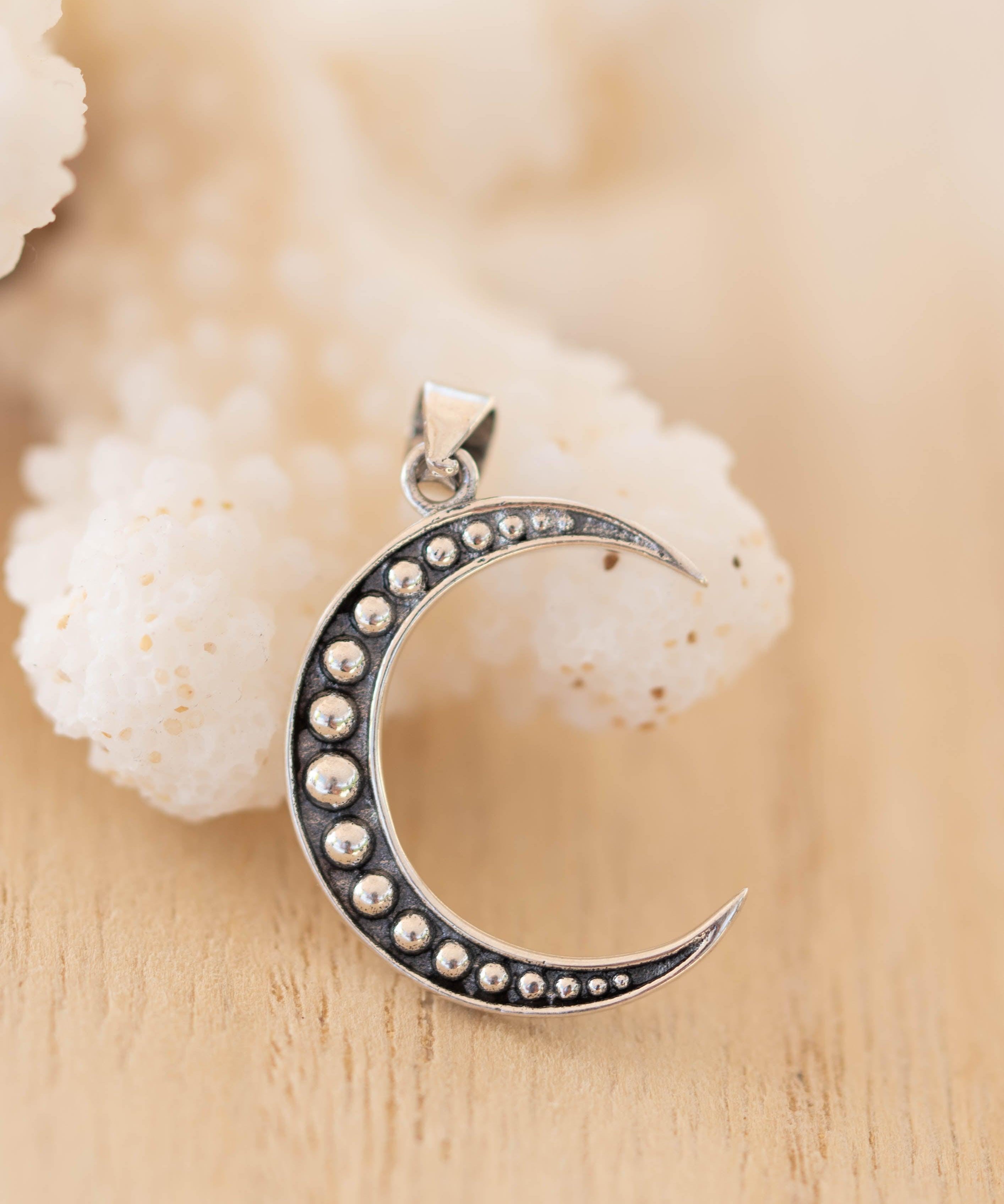 Moon Pendant ~ Sterling Silver ~ SMP023 - Maresia Jewelry