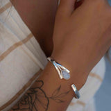 Moonstone Adjustable Bracelet ~ Sterling Silver 925 ~ Handmade ~ Statement ~Jewelry~ Minimalist ~ Genuine Stone ~ MB063