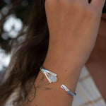 Moonstone Adjustable Bracelet ~ Sterling Silver 925 ~ Handmade ~ Statement ~Jewelry~ Minimalist ~ Genuine Stone ~ MB063