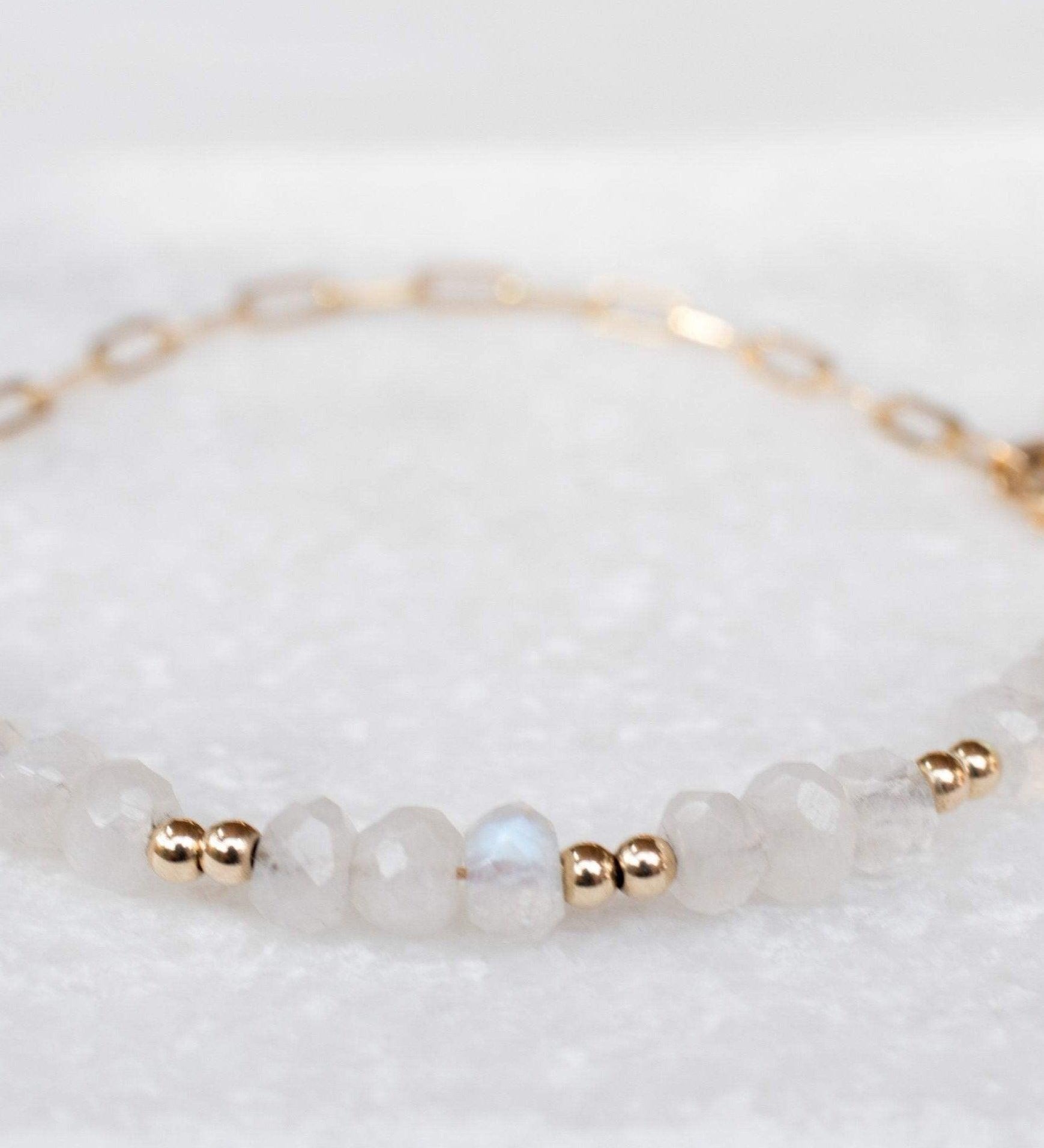 Moonstone Bracelet ~ Gold Filled or Sterling Silver 925 ~ MB018 - Maresia Jewelry