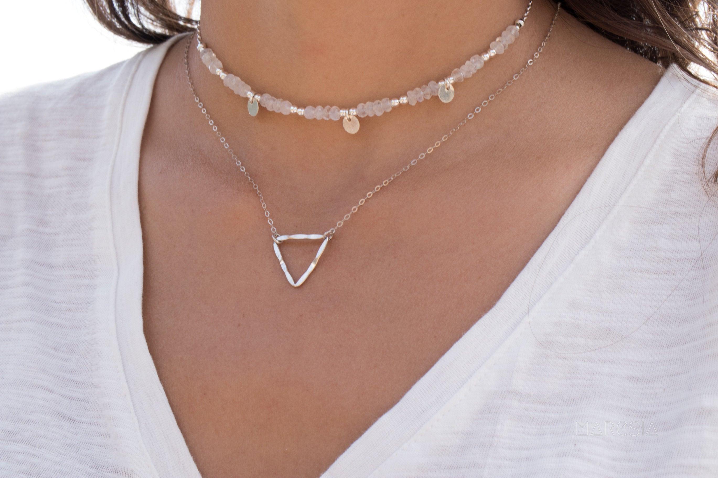 Moonstone Choker ~ Sterling Silver 925 or Gold Filled - Maresia Jewelry