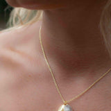 Moonstone, Copper Turquoise or Labradorite Necklace ~ Charm ~ Gold plated 18k ~ Bohemian ~ Nugget ~ MN113