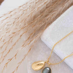 Moonstone, Copper Turquoise or Labradorite Necklace ~ Charm ~ Gold plated 18k ~ Bohemian ~ Nugget ~ MN113