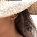 Moonstone Ear Climber Earrings ~ 18k Gold Plated ~ ME062 - Maresia Jewelry