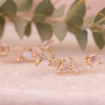 Moonstone Ear Climber Earrings ~ 18k Gold Plated ~ ME062 - Maresia Jewelry