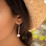 Moonstone Earrings ~ 18k Gold Plated~ME090 - Maresia Jewelry