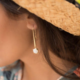 Moonstone Earrings ~ 18k Gold Plated~ME090 - Maresia Jewelry