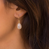 Moonstone Earrings ~ Gold Vermeil ~ME112 - Maresia Jewelry