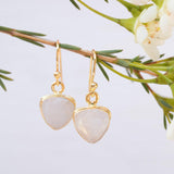 Moonstone Earrings ~ Gold Vermeil  ~ ME116 - Maresia Jewelry