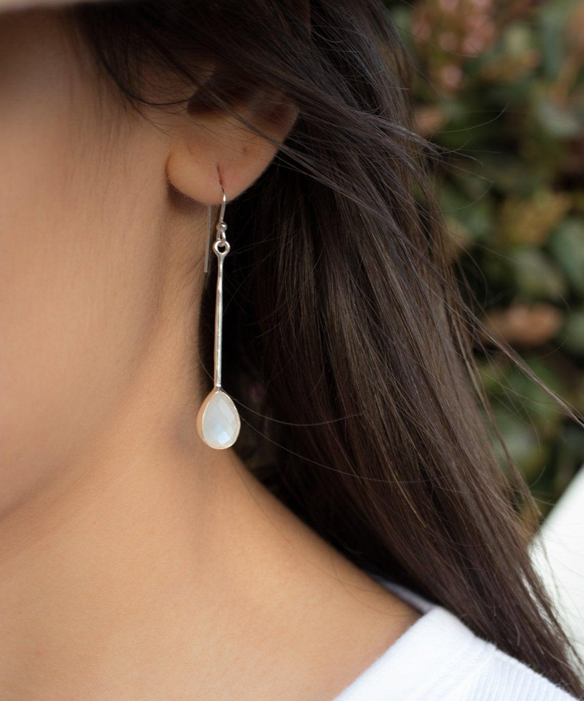 Moonstone Earrings ~ Sterling Silver 925  ~ ME134 - Maresia Jewelry