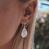 Moonstone Earrings ~ Sterling Silver 925 ~ ME195 - Maresia Jewelry