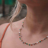 Moonstone, Garnet, Amethyst Choker ~ Gold Vermeil or Sterling Silver ~ Choker ~ Jewelry ~ Gift For Her ~ Minimalist~ Handmade~MN110